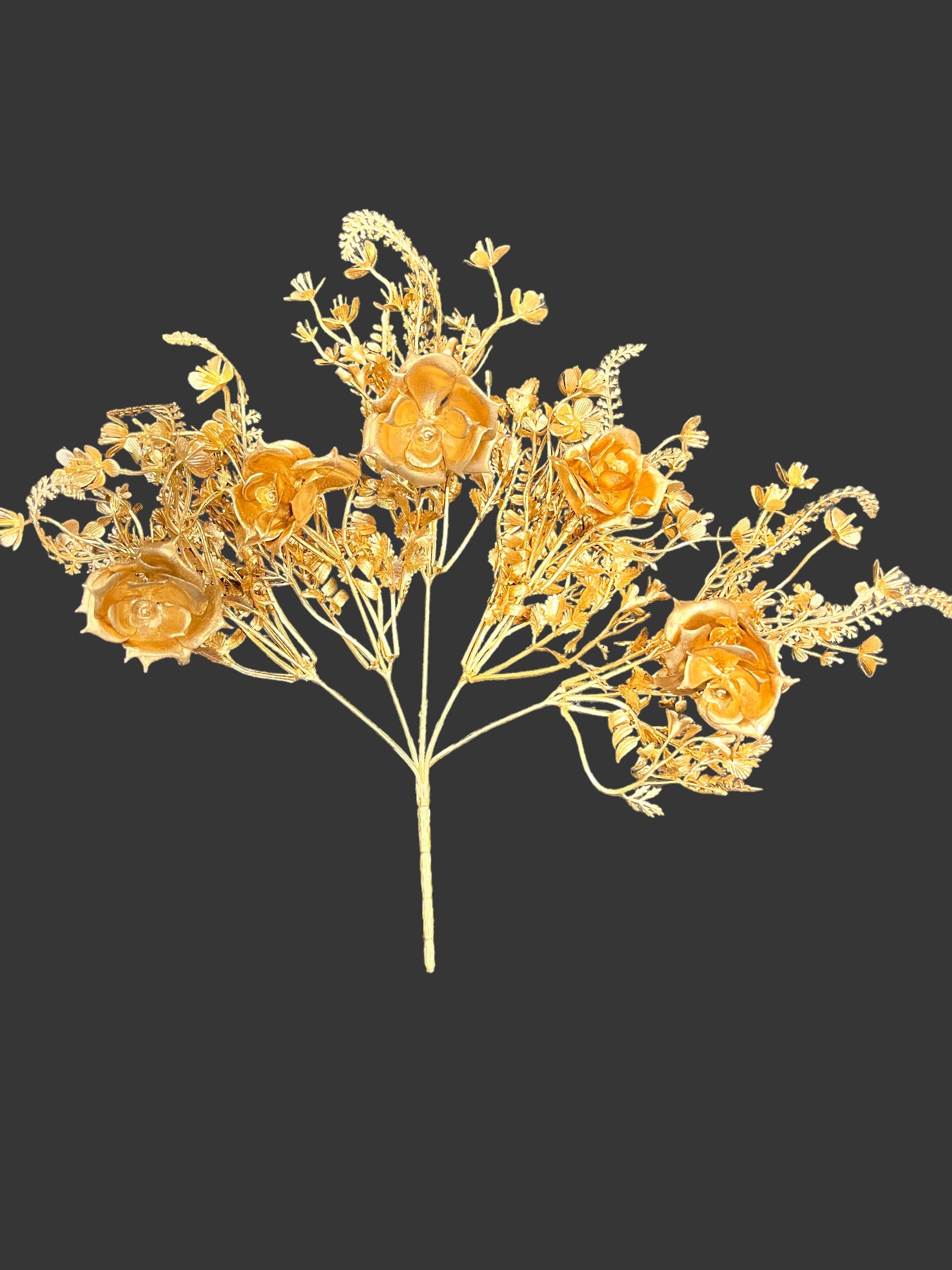 golden-metallic-artificial-flower-bunch