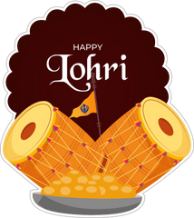 Happy Lohri Motives | Set of 10pcs