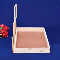 Pinewood tray with Frame and earring holder